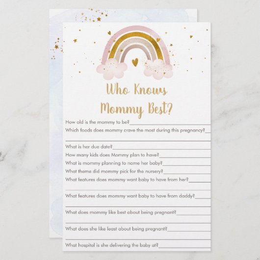 Mommyゲームを知っているレインボーニュートラル最高の金ゴールド (正面/裏面)