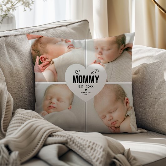 Mommyハート4 Photo Collage クッション