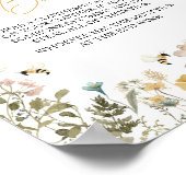 Mommyビー山花の赤ちゃんシャワーベビー言わない ポスター (角)