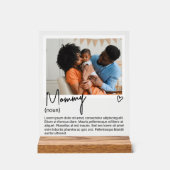 Mommy写真と名詞パーソナライズされたの説明 アクリルサイン (正面)