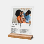 Mommy写真と名詞パーソナライズされたの説明 アクリルサイン (傾斜)