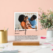 Mommy写真と名詞パーソナライズされたの説明 アクリルサイン (ウェディング)