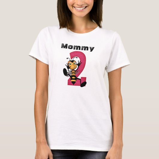 Mommy 2BEE女子妊婦のTシャツ Tシャツ (正面)