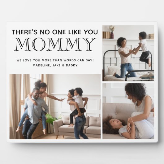 Mommy 3 Photo Collage Childrens Namesプラーク フォトプラーク (正面)