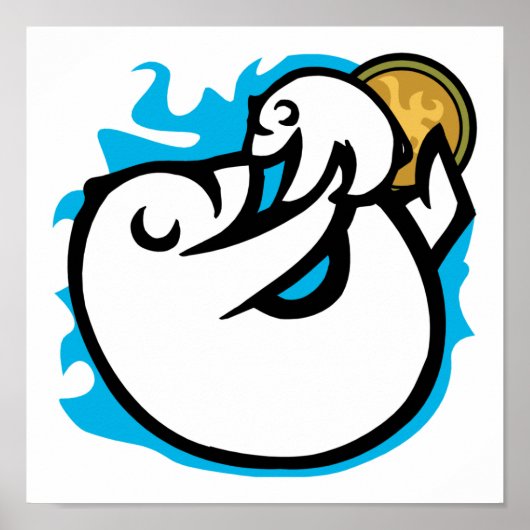 mommy &amp;ベビーホッキョクグマ ポスター (正面)