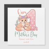 Mommy and Baby Fox Pink 1st Mothers Day (正面/裏面)