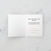 Mommy and Baby Fox Pink 1st Mothers Day カード (内部)