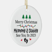 Mommy and Daddyクリスマスオーナメントベビー2023 セラミックオーナメント (右)