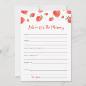 Mommy Berry Sweet Baby Shower Gamesのアドバイス 招待状 (正面)