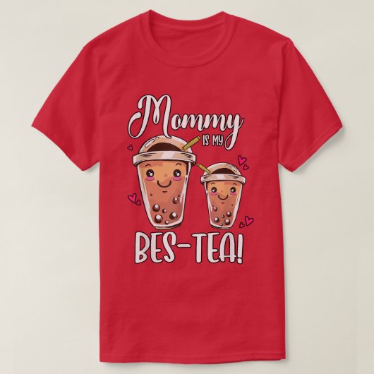 Mommy Bes Tea Boba Tea Bubble Tea Tシャツ (デザイン正面)