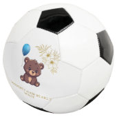 MOMMY CAN BEARLY WAIT cute girl bearly Baby bodysu サッカーボール (3/4)