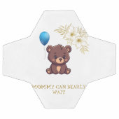 MOMMY CAN BEARLY WAIT cute girl bearly Baby bodysu サッカーボール (フラット)