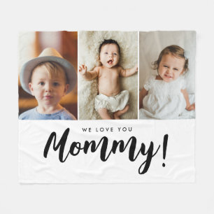 Mommy Childrenの写真が大好き フリースブランケット