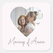 Mommy Custom Name & Photo | Personalized Sticker スクエアシール (正面)