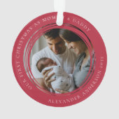 Mommy & Daddyの初めてのクリスマス写真 オーナメント (裏面)