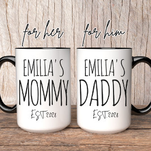 Mommy & Daddyパーソナライズされたマグカップ 新しい母の贈り物 マグカップ