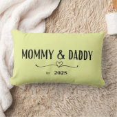 Mommy & Daddy – 新しい親のキープサケデコル ランバークッション (ブランケット)