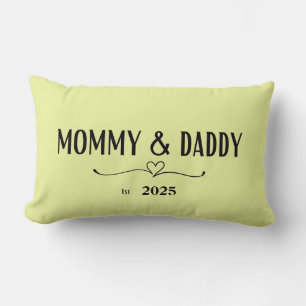 Mommy & Daddy – 新しい親のキープサケデコル ランバークッション