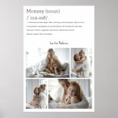 Mommy Definition パーソナライズされた 4枚の写真コラージュ ポスター (正面)