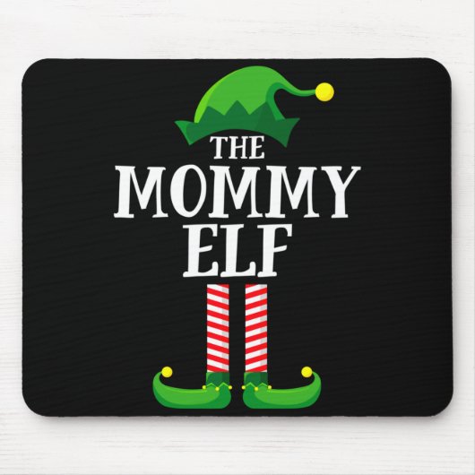 Mommy Elf Matching Family Christmas Party  マウスパッド (正面)