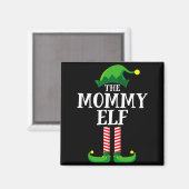Mommy Elf Matching Family Christmas Party マグネット (正面/裏面)
