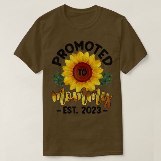 Mommy EST 2023ひまわり可愛いTシャツ Tシャツ (デザイン正面)