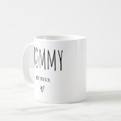 Mommy Est 2025新しい両親が初めて母になる コーヒーマグカップ (正面左)