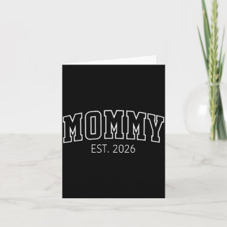 Mommy Est 2026 First Time Mom Baby Announcement カード