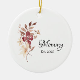 Mommy Est. Year – New Mommy Milestone セラミックオーナメント