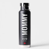 Mommy Established |日カスタム付4フォトブラック ウォーターボトル (左面)