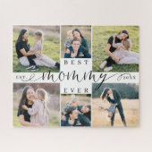 Mommy Ever 最高の Momスクリプトハートフォトコラージュ ジグソーパズル (横)