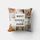 Mommy Ever 最高の - Mother's Day Photo Collage クッション (正面)