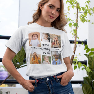 Mommy Ever 最高の - Mother's Day Photo Collage Tシャツ