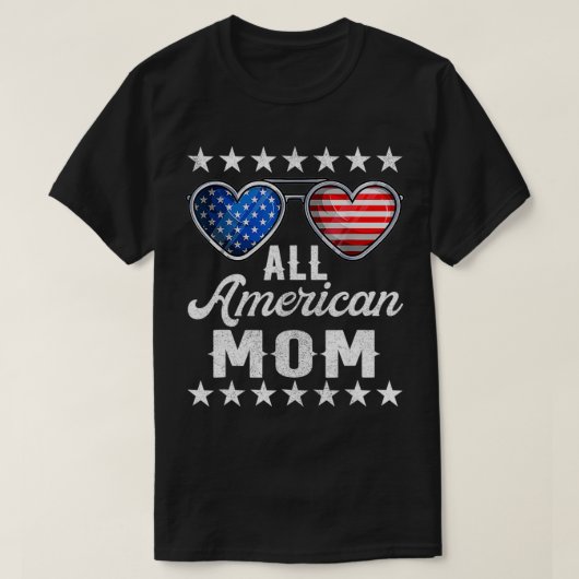 Mommy Fourth Of July Costume All American Mom US F Tシャツ (デザイン正面)