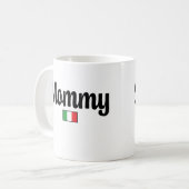 Mommy Italian Flag Mug コーヒーマグカップ (正面左)