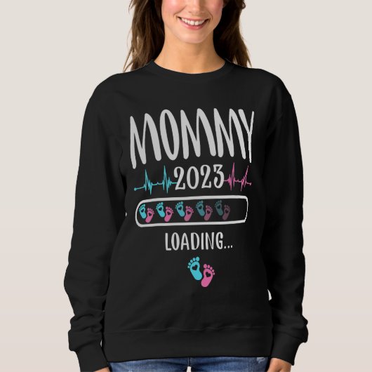 Mommy Loading 2023妊娠発表 スウェットシャツ (正面)