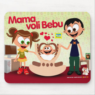 Mommy Loves Baby (Mama Voli Bebu) マウスパッド 01