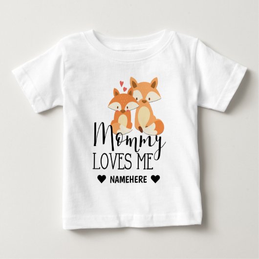 Mommy Loves Me -fox ベビーTシャツ (正面)