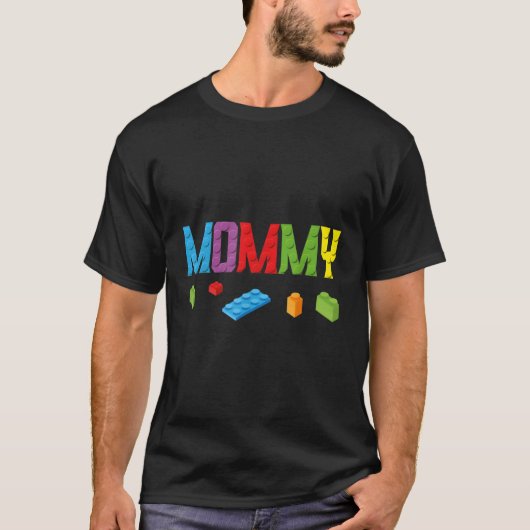 Mommy Master Builder建物ブロックファミリ Tシャツ (正面)