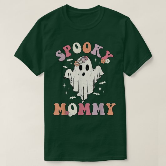 Mommy Matching Shirt不気味 Groovyヴィンテージフローラ Tシャツ (デザイン正面)