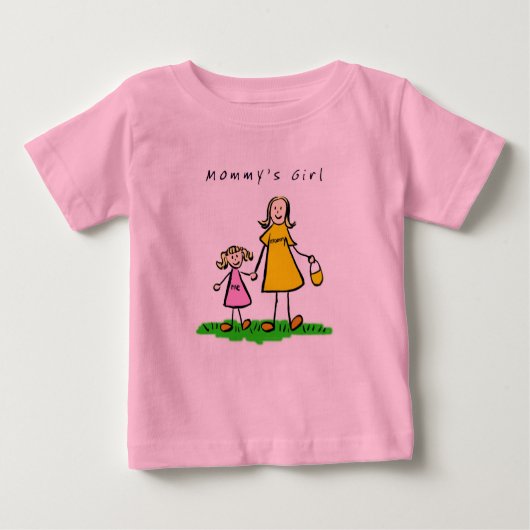 Mommy & Me （タイトル付きブロンド） ベビーTシャツ (正面)