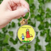 Mommy & Me Keychain(ブロンドカスタマイズ名) キーホルダー (手)