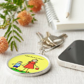 Mommy & Me Keychain(ブロンドカスタマイズ名) キーホルダー (側面)