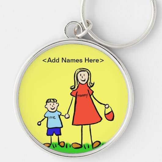 Mommy & Me Keychain(ブロンドカスタマイズ名) キーホルダー (正面)