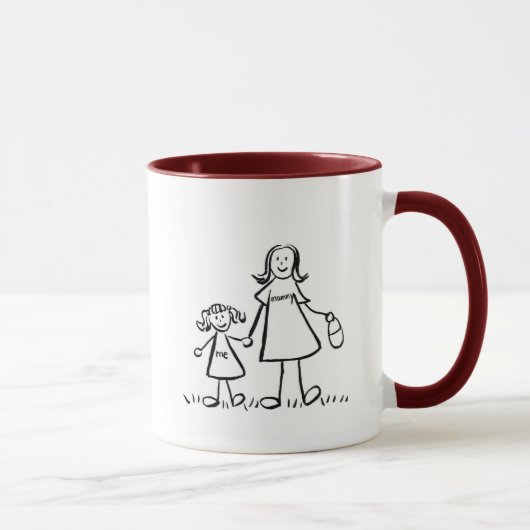Mommy & Me Mug (タイトルなしスケッチ) マグカップ (右)