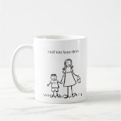 Mommy & Me Mug(名カスタマイズ前) コーヒーマグカップ (左)