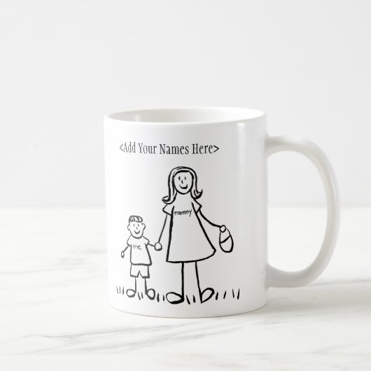 Mommy & Me Mug(名カスタマイズ前) コーヒーマグカップ (右)