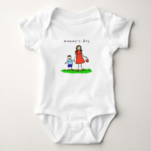 Mommy & Me Tシャツ(タイトルなしブルネット) ベビーボディスーツ