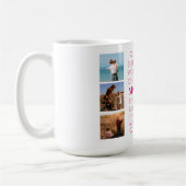 Mommy ModernTypographyファミリーフォトコラージュ コーヒーマグカップ (左)