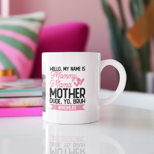 Mommy Mom Bruh おもしろい母の日のプレゼント 写真入り コーヒーマグカップ